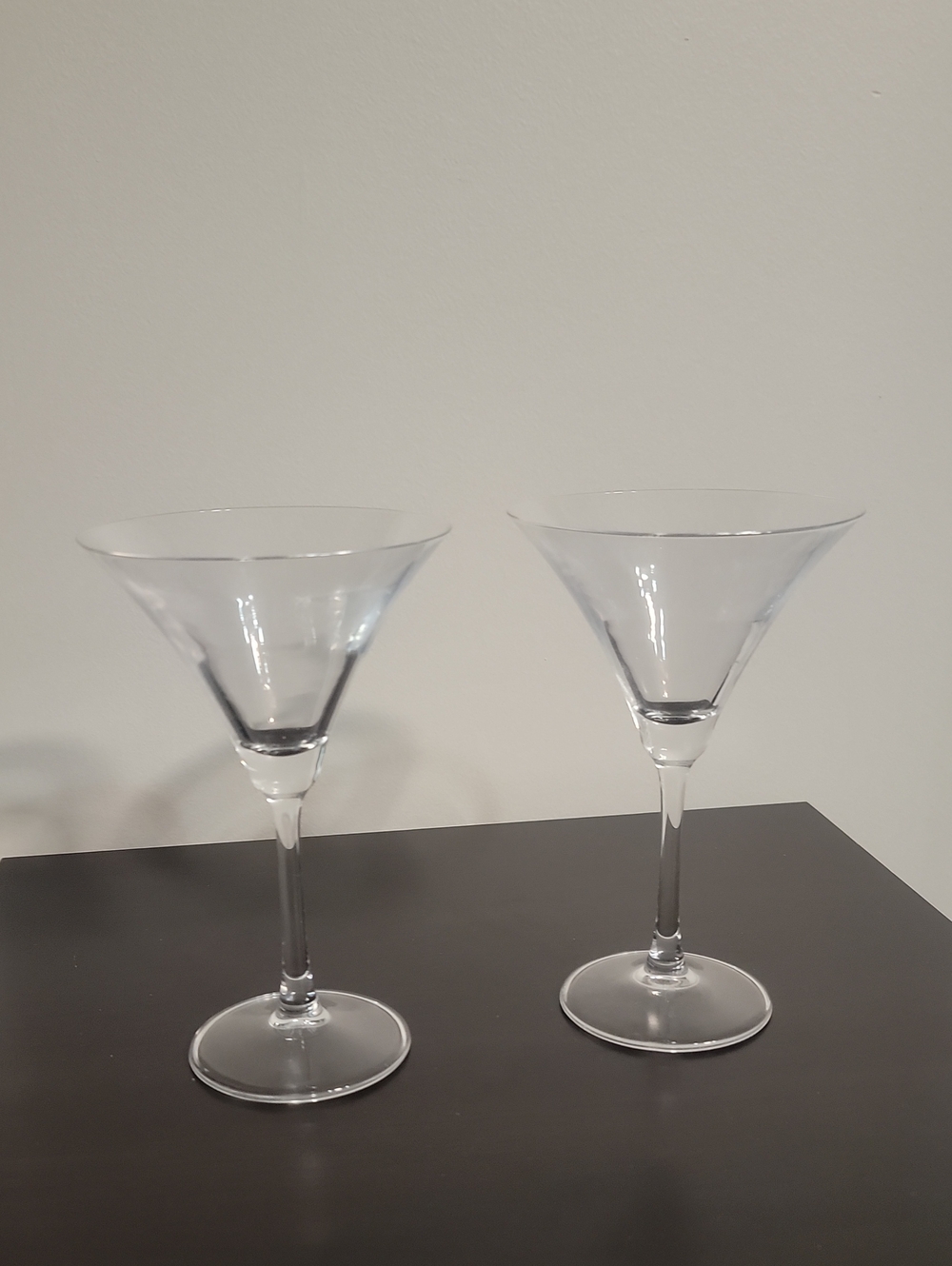 Clear Glass Martini Glasses - Set of 2